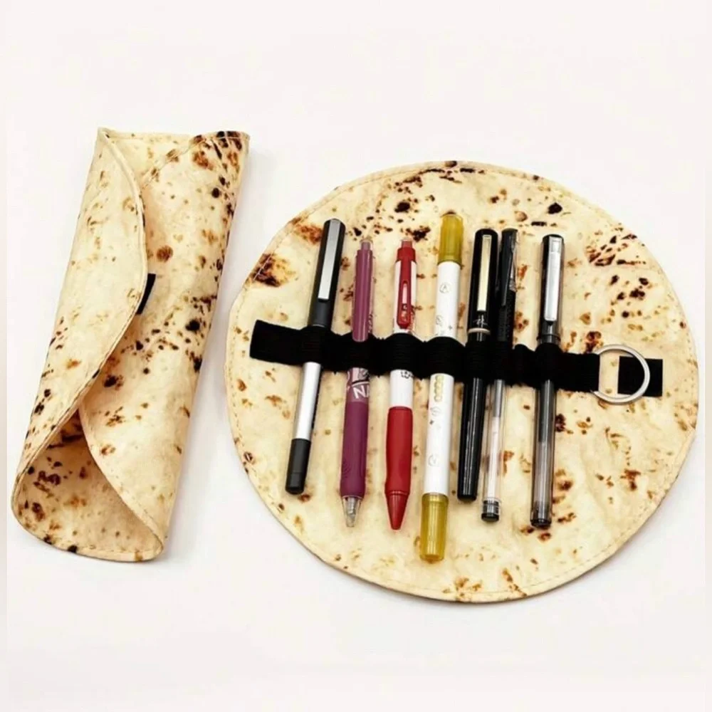 Buritto Taco Wrap Pencil case - velcro closure